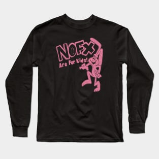 90s nofx are for kids pink Long Sleeve T-Shirt